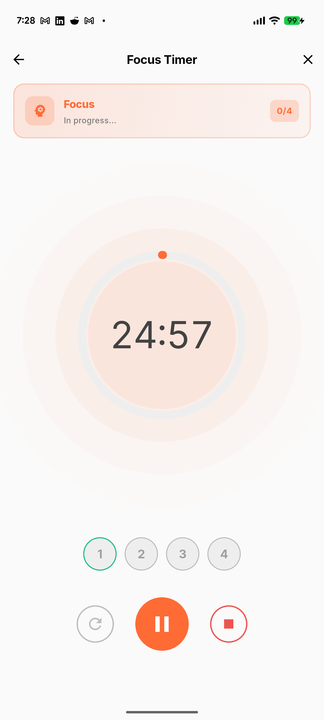 Focus Timer Screen